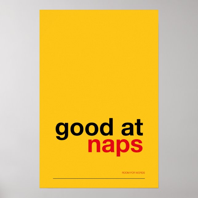 GOOD AT NAPS – Cozy Wall Art Poster (Vorne)