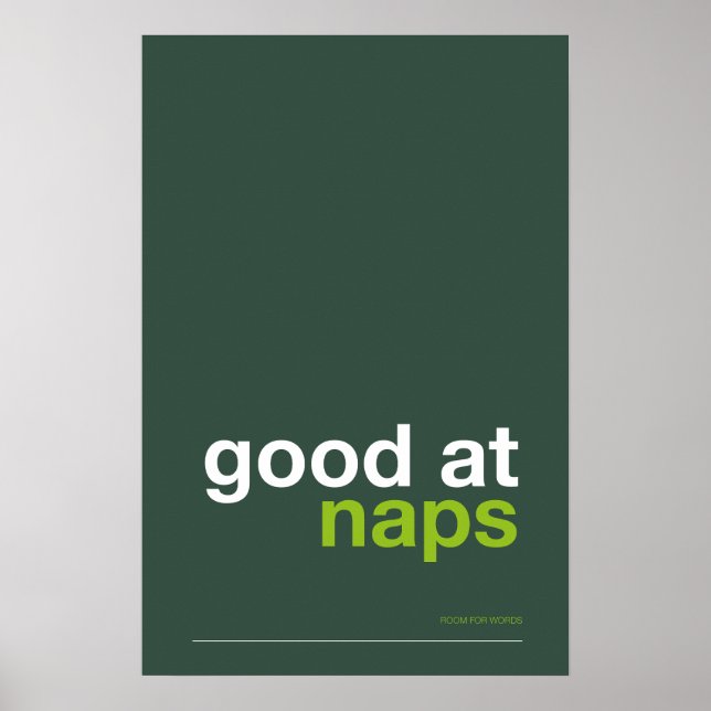 GOOD AT NAPS – Cozy Wall Art Poster (Vorne)
