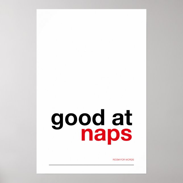GOOD AT NAPS – Cozy Wall Art Poster (Vorne)