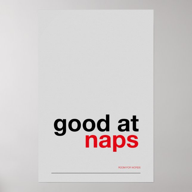 GOOD AT NAPS – Cozy Wall Art Poster (Vorne)