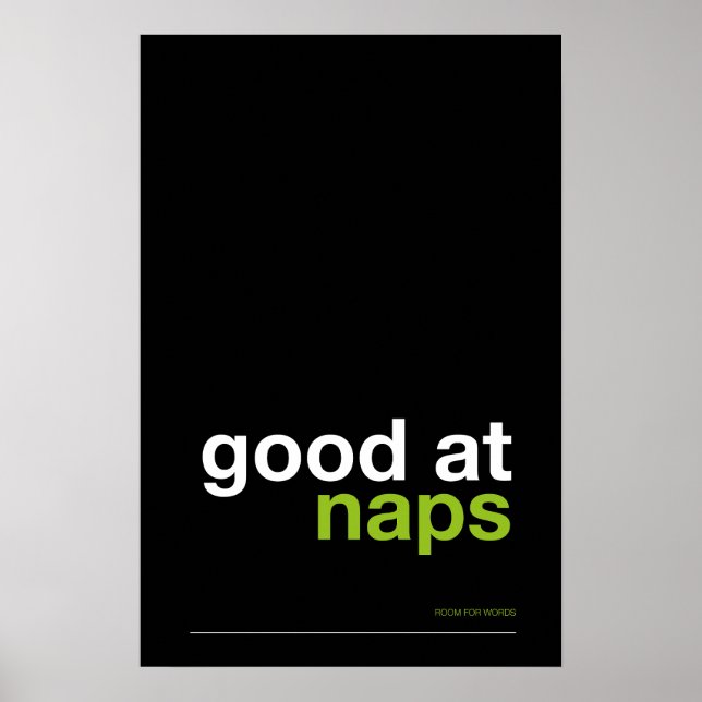 GOOD AT NAPS – Cozy Wall Art Poster (Vorne)
