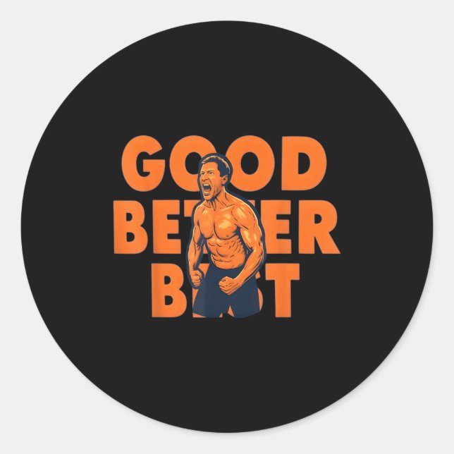 Good Better Ben Johnson  Runder Aufkleber (Vorderseite)