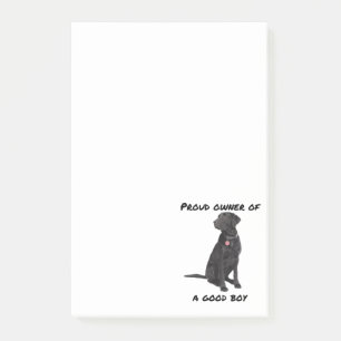 Good Boy Black Lab Post-it Klebezettel