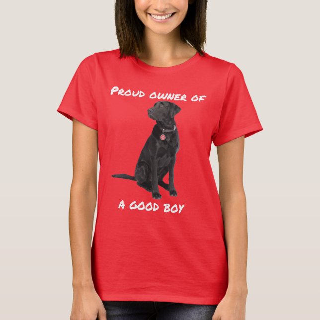 Good Boy Black Lab T-Shirt (Vorderseite)