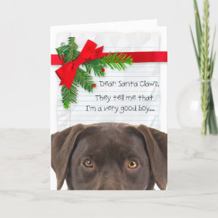 Good Boy Chocolate Labrador Weihnachten Karte