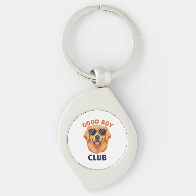 Good Boy Club | Dog Design Keychain Schlüsselanhänger (Vorderseite)