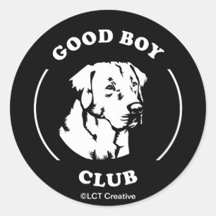 Good Boy Club Runder Aufkleber