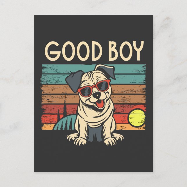 Good Boy Dog Postkarte (Vorderseite)