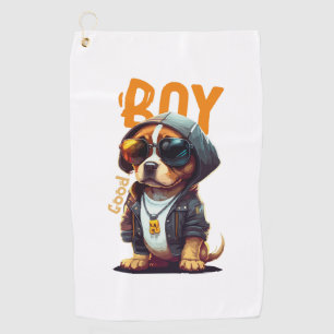 Good Boy Hund Niedlich Puppy Golfhandtuch