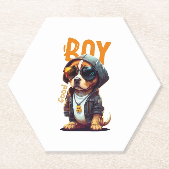 Good Boy Hund Niedlich Puppy Untersetzer (Vorderseite)
