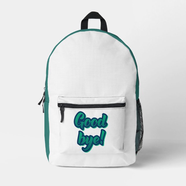 Good Bye Backpack  Bedruckter Rucksack (Vorderseite)