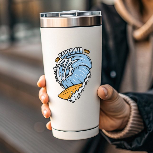 Good California Vibes Surfing | Die Aufkleber (Good California Vibes Surfer Vinyl Sticker PiggyPrint Stickers.)