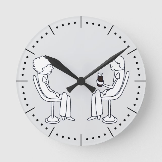 Good Conversation Runde Wanduhr (Vorderseite)