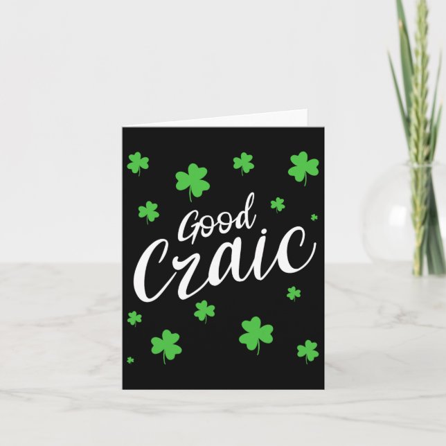 Good Crain Fun Irish Slang Kleeblatts St Patricks  Karte (Vorderseite)