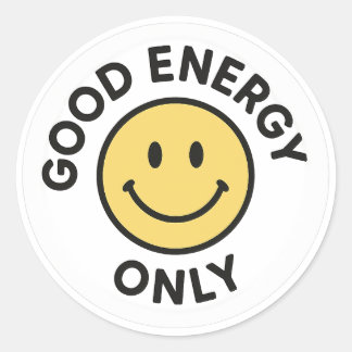 Good Energy Only Cute Similey Sticker