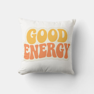 GOOD ENERGY Retro-Wellentext – Kissen