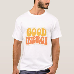 GOOD ENERGY Retro-Wellentext – T-Shirt