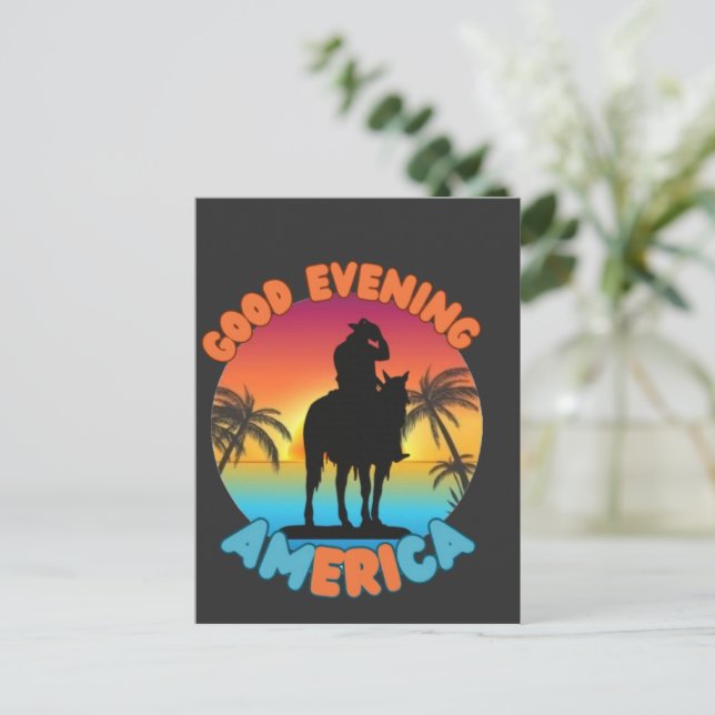 good evening america postkarte (Stehend Vorderseite)