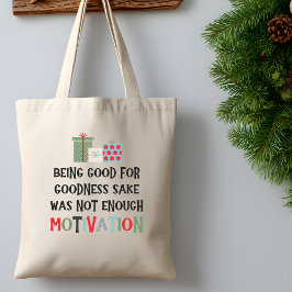 Good For Goodness Sake Funny Colorful Christmas Tragetasche