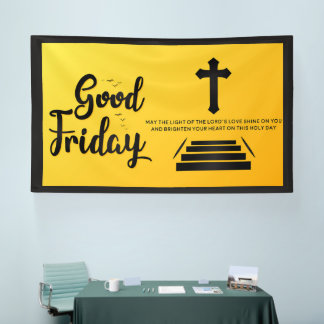 Good Friday Banner with Cross