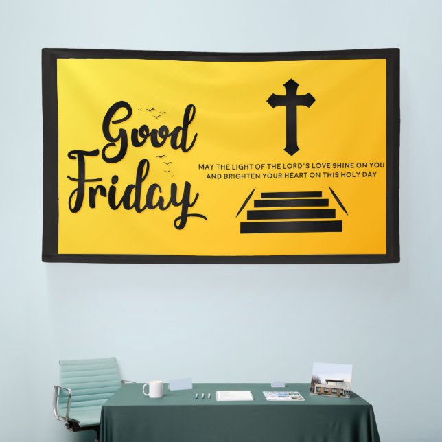 Good Friday Banner with Cross  (Messe)