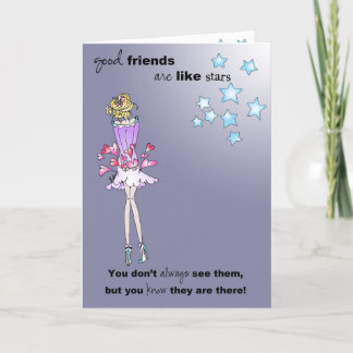 Good friends are like stars! dankeskarte