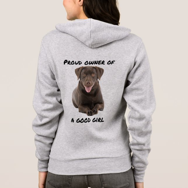 Good Girl Chocolate Labrador Hoodie (Rückseite)