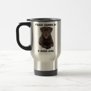 Good Girl Chocolate Labrador Reisebecher