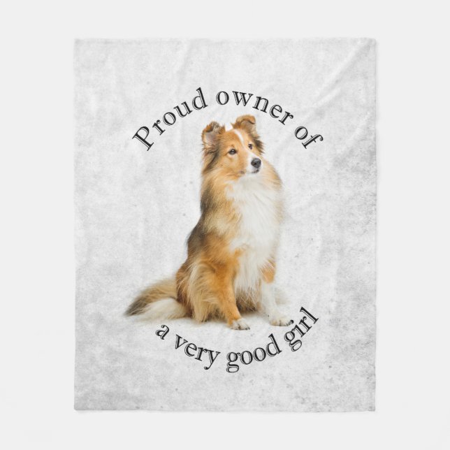 Good Girl Sheltie Fleecedecke (Vorderseite)