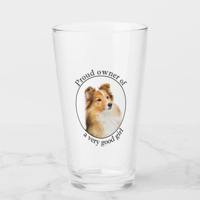 Good Girl Sheltie Glas (Vorderseite)