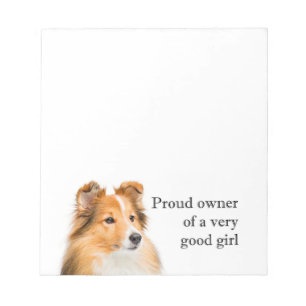 Good Girl Sheltie Notizblock
