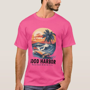 Good Harbour Beach Massachusetts Skateboard Skateb T-Shirt