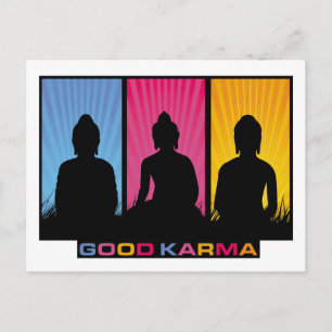 Good Karma Buddhas Postkarte