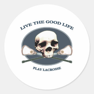Good Life Lacrosse Runder Aufkleber