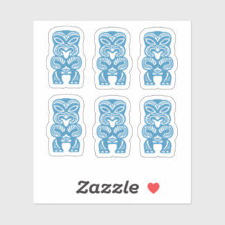 Good Luck Blue Tiki Stickers Aufkleber
