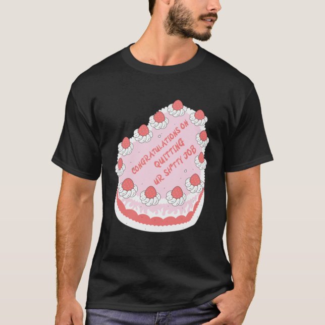 Good Luck Cake  Idea Farewell  for Colleague Thank T-Shirt (Vorderseite)