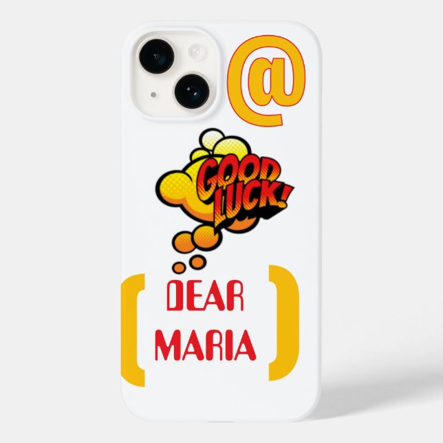 Good Luck Dear – Customizable Name Sticker  Case-Mate iPhone Hülle (Rückseite)