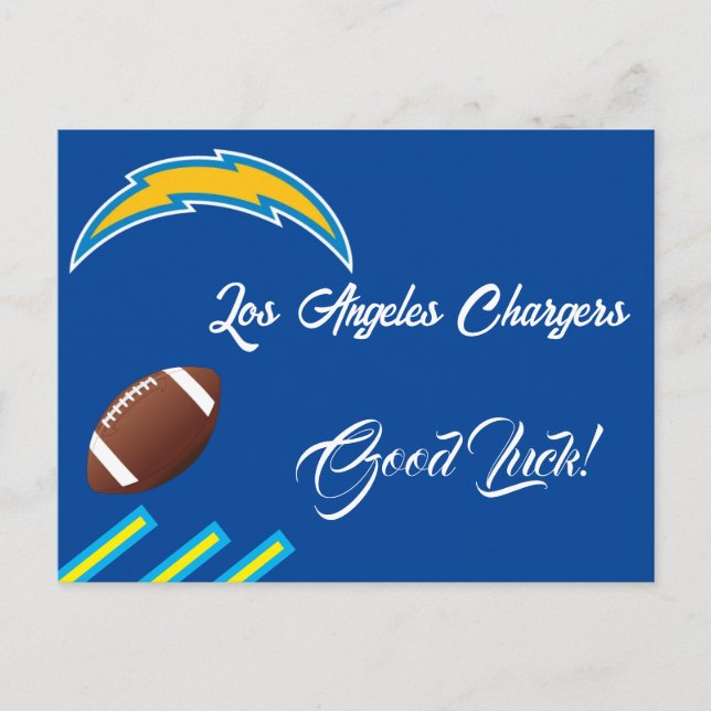 Good Luck for Los Angeles Chargers team Ankündigungspostkarte (Vorderseite)