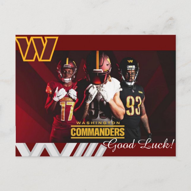 Good luck for Washington Commanders Postkarte (Vorderseite)