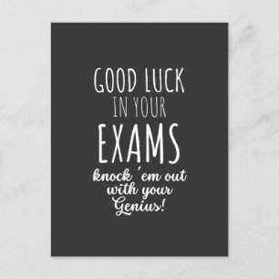 good Luck in your exams Postkarte