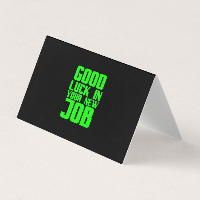 Good luck in your new job funny gifts for employee visitenkarten (Vorderseite)