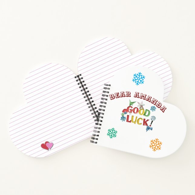 Good Luck Journal – Personalized  Gift Notebook Notizbuch (Innenseite)