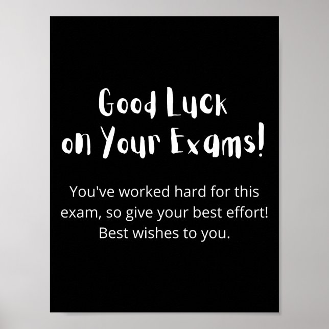 Good Luck on Your Exams! Poster (Vorne)