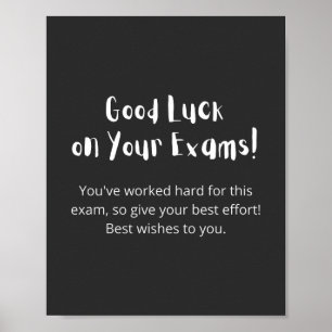 Good Luck on Your Exams! Poster
