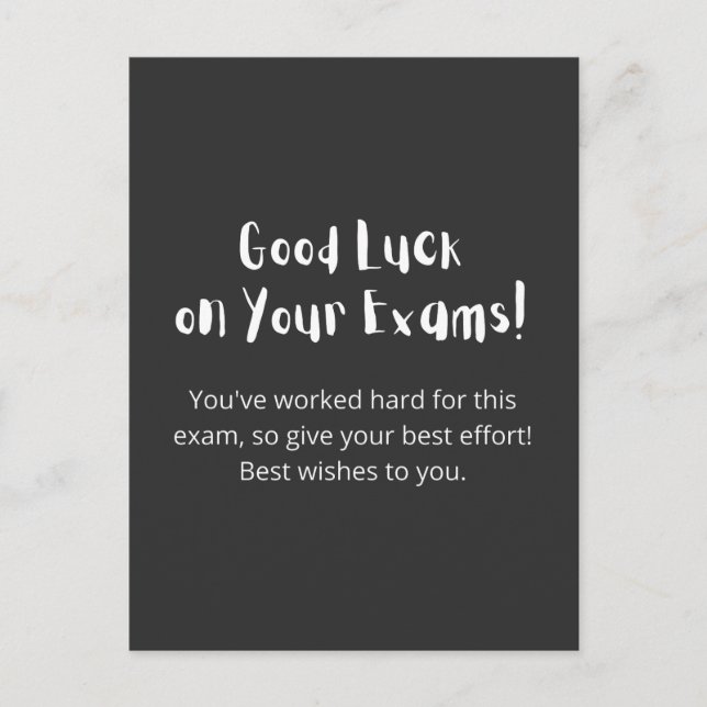 Good Luck on Your Exams! Postkarte (Vorderseite)