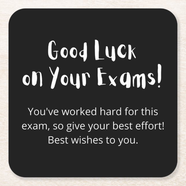 Good Luck on Your Exams! Rechteckiger Pappuntersetzer (Vorderseite)