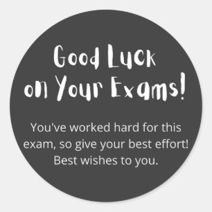 Good Luck on Your Exams! Runder Aufkleber