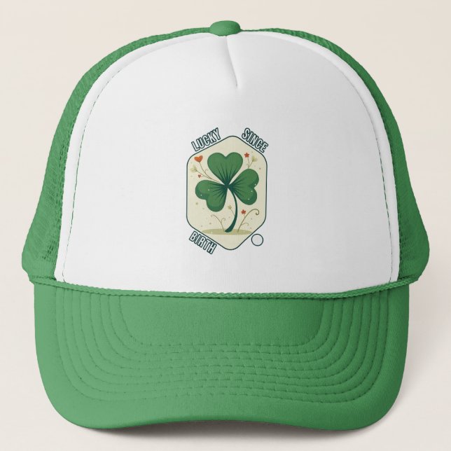 Good Luck Shamrock St Patrick’s Day - boné Truckerkappe (Vorderseite)