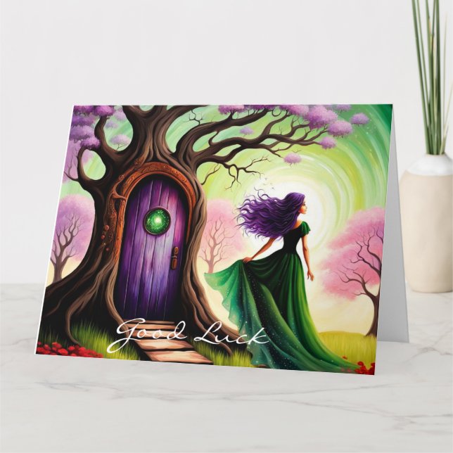 Good Luck wenskaart geluk, succes inspiratie Karte (Vorderseite)