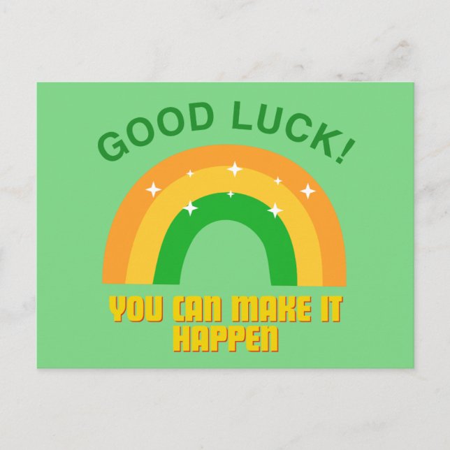 Good Luck - You can male it happen Postkarte (Vorderseite)